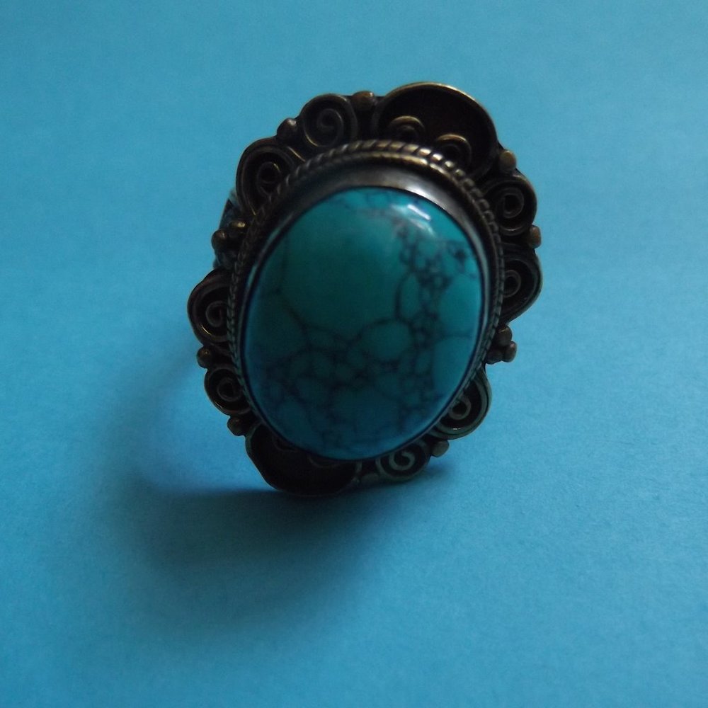Vintage Turquoise Ring, southwestern style - Picture 3 of 9